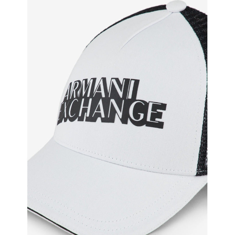 Gorra A | X Armani Exchange Raised Logo Print Trucker Hat