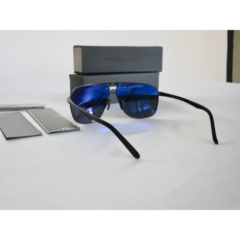 Lentes Sol Porsche Design P8665 Titanium Pilot Japan 63mm