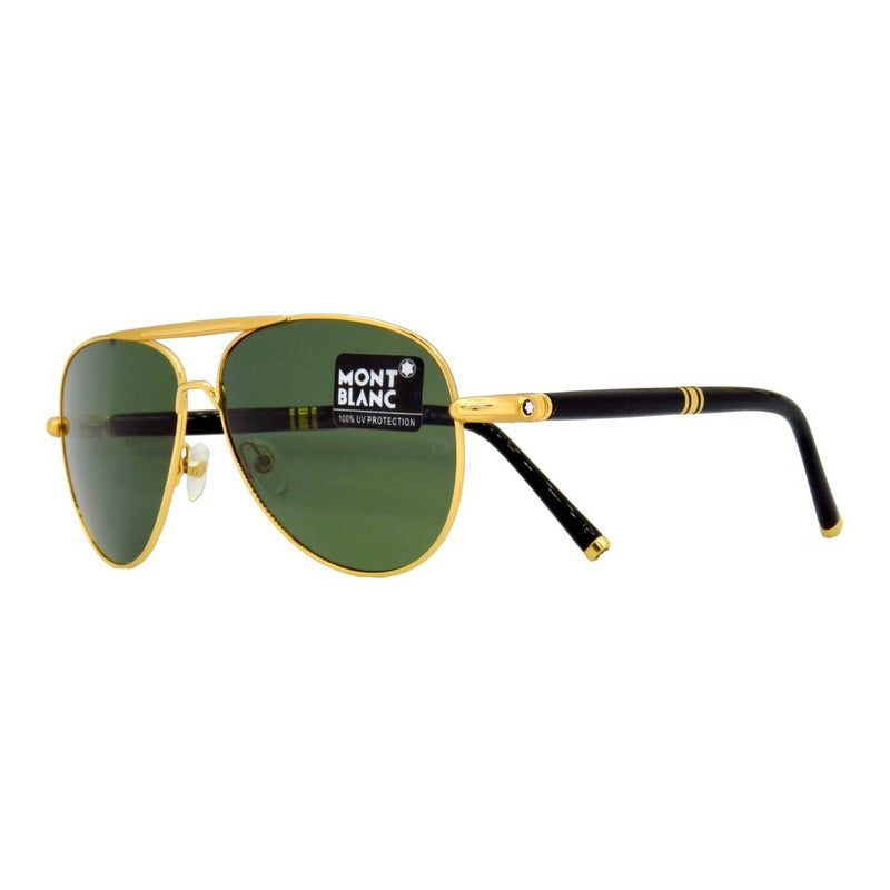 Lentes De Sol Mont Blanc Mb519s Iconic Pilot Italy 61mm Suns