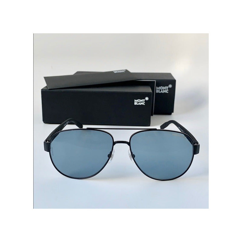 Lentes De Sol Mont Blanc Mb0064s Modified Pilot Italy 60mm