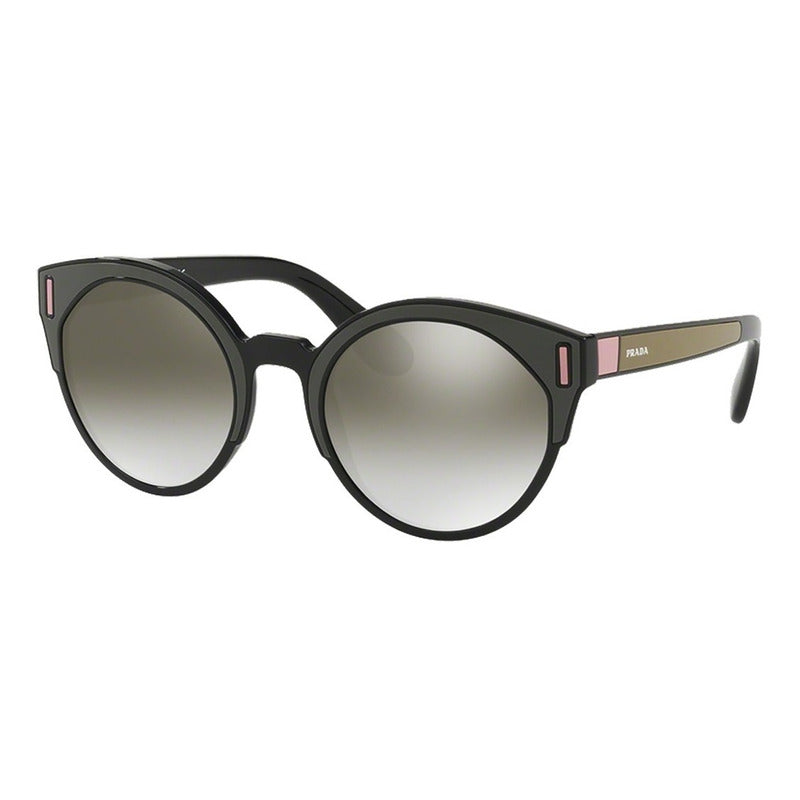 Lentes De Sol Prada Pr03usf Contrast Round Italy 53mm Suns