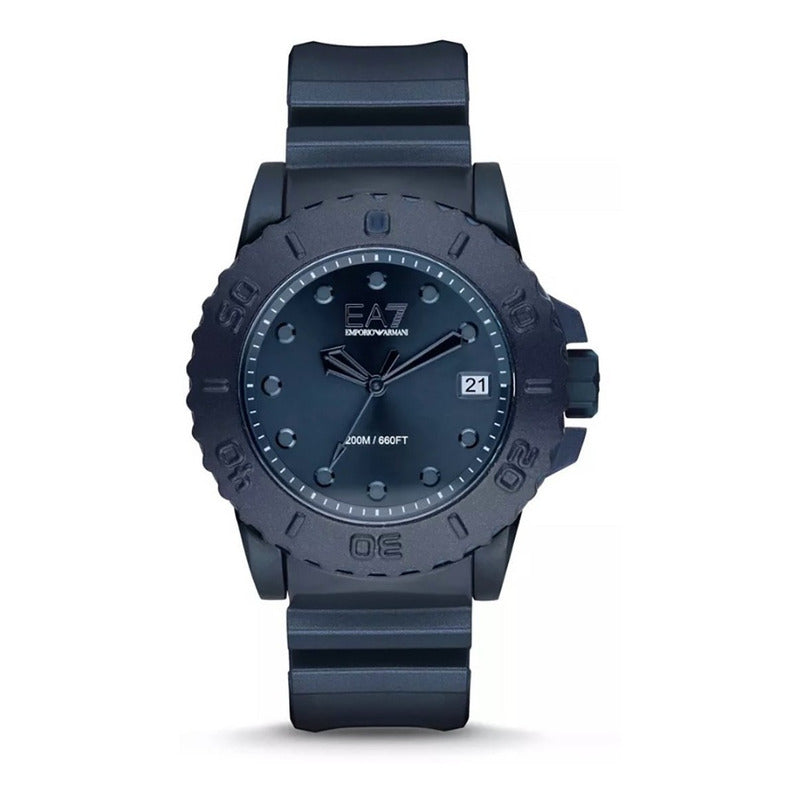 Reloj Emporio Armani Ar6083 Ea7 Sportivo Blue Rubber 46mm