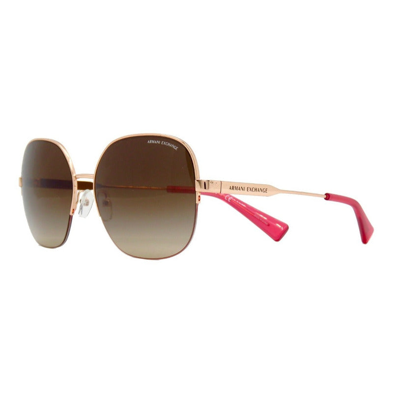 Lentes Sol Armani Exchange Ax2021s Round Amplios Mujer 58mm