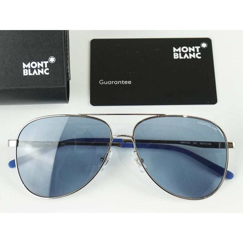 Lentes De Sol Mont Blanc Mb0103s Iconic Pilot Japan 59mm