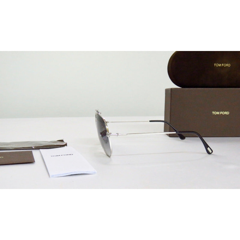 Lentes De Sol Tom Ford Ft0497 Indiana Silver Pilot 60mm Suns