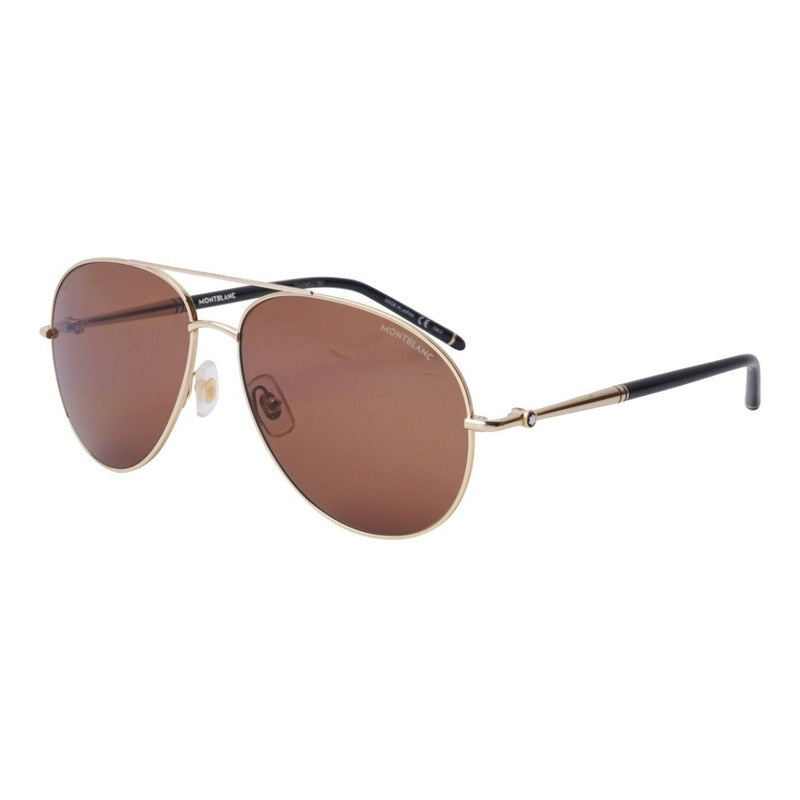 Lentes Sol Mont Blanc Mb0068s High End Pilot Japan 61mm Suns