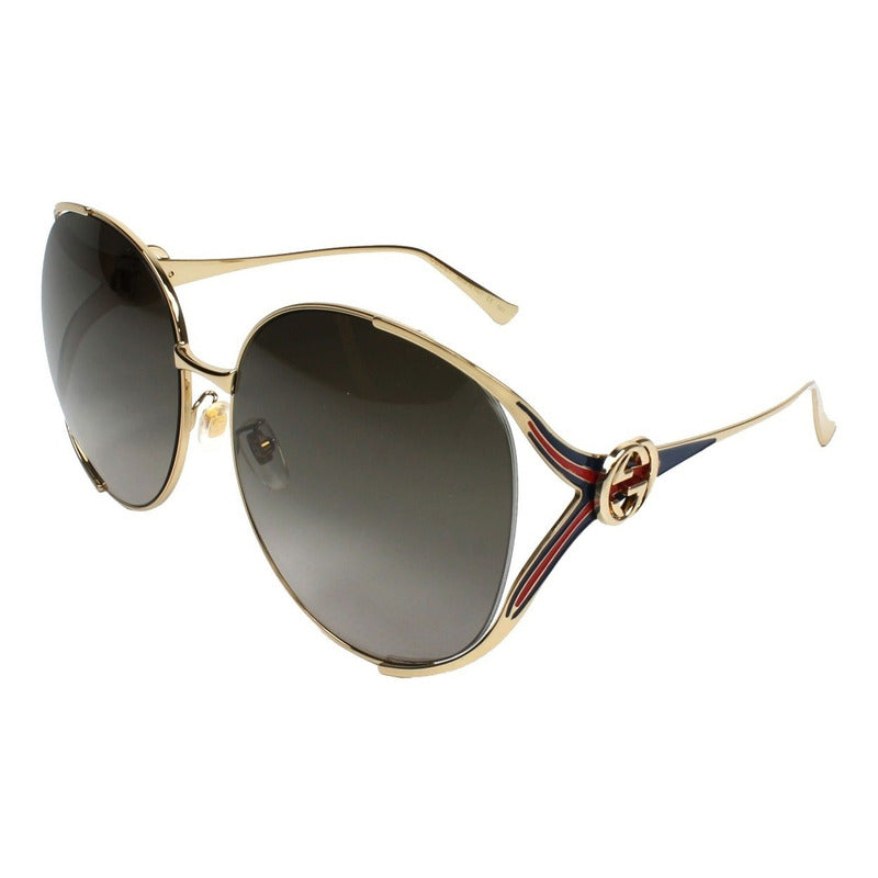 Lentes Sol Gucci Gg0225s Iconic Round Oversized 63mm Suns