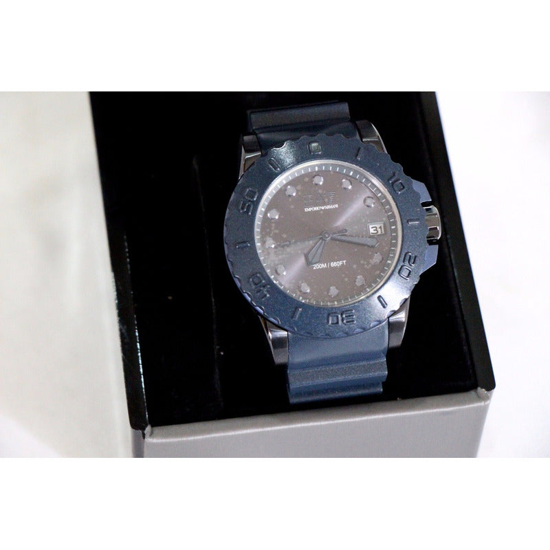 Reloj Emporio Armani Ar6083 Ea7 Sportivo Blue Rubber 46mm