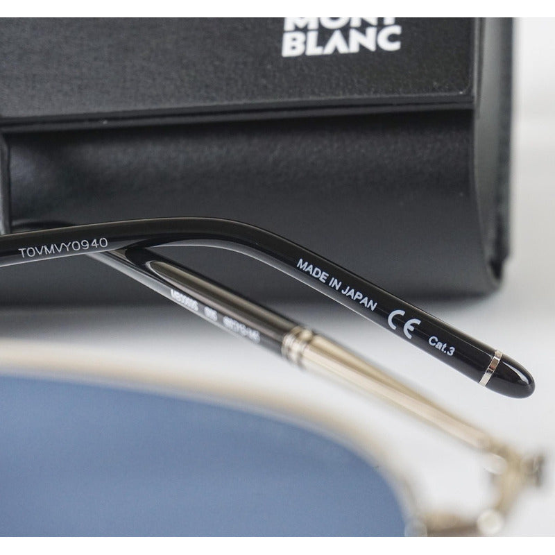 Lentes De Sol Mont Blanc Mb0069s Modified Pilot Japan 60mm