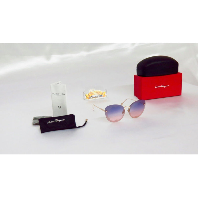 Lentes De Sol Ferragamo Sf178s Fiore Butterfly Italy 63mm