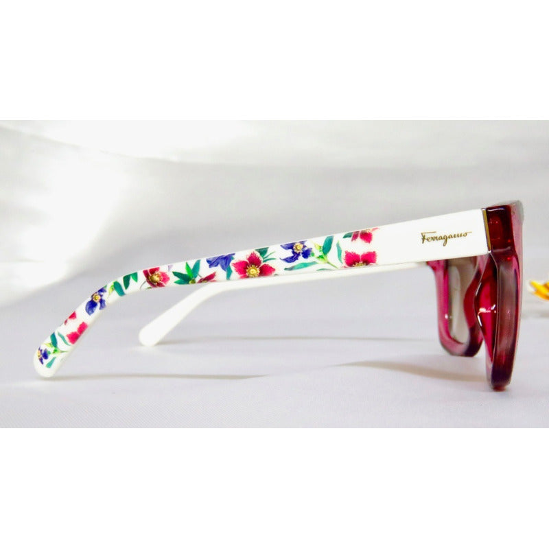 Lentes De Sol Ferragamo Sf858s Flower Mujer Italy 53mm Suns