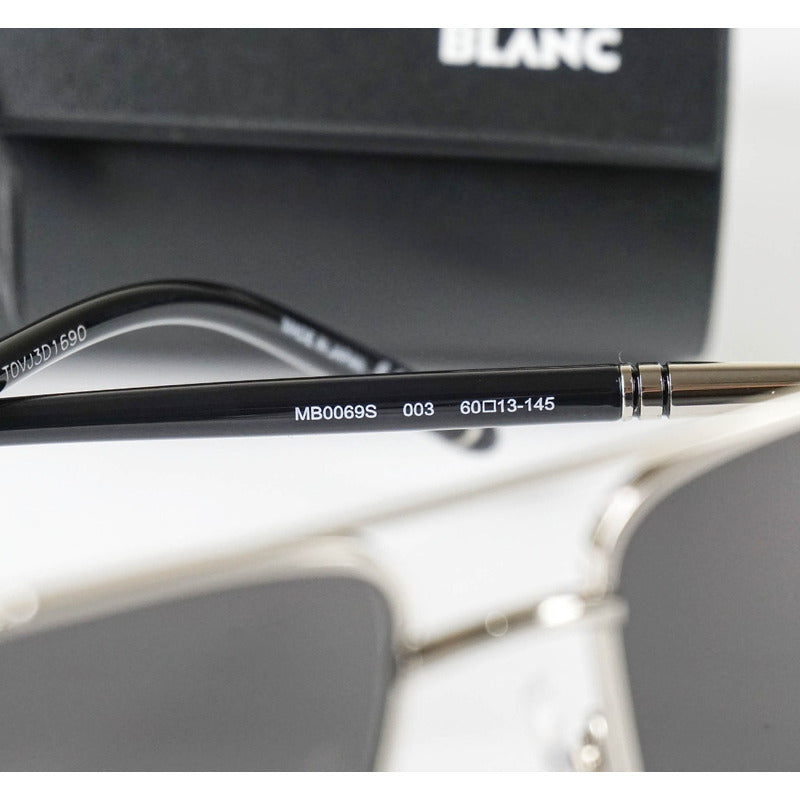 Lentes Sol Mont Blanc Mb0069s Modified Pilot Japan 60mm