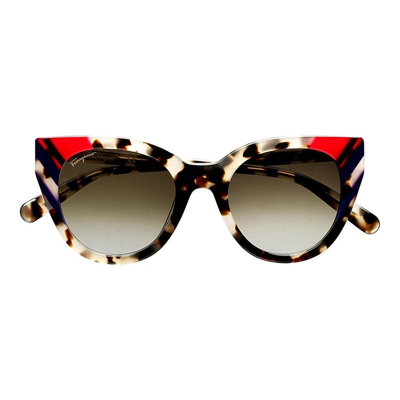 Lentes Sol Ferragamo Sf867s Marbled Cat Eye Mujer Italy 50mm