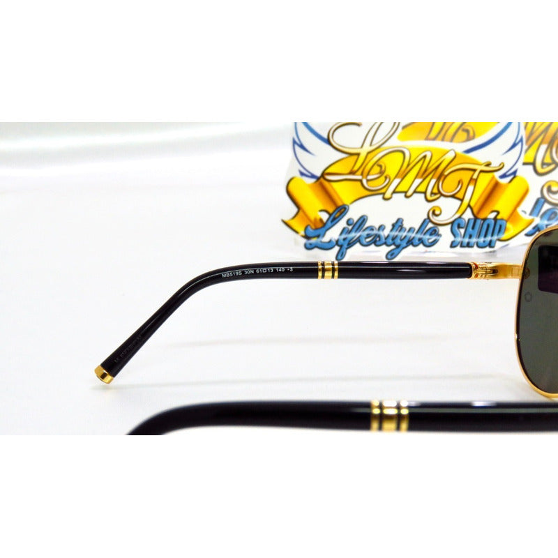 Lentes De Sol Mont Blanc Mb519s Iconic Pilot Italy 61mm Suns