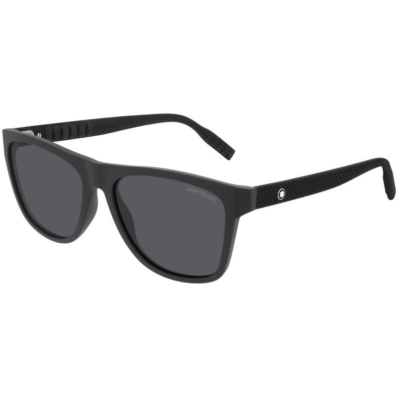 Lentes Sol Mont Blanc Mb0062s Iconic Square Polarized 56mm