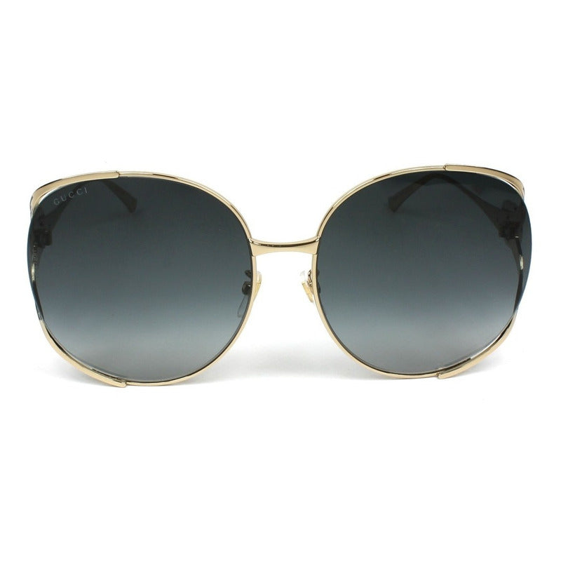 Lentes De Sol Gucci Gg0225s Iconic Round Oversized 63mm Suns