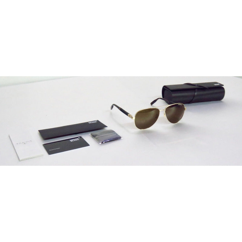 Lentes Sol Mont Blanc Mb0032s Iconic Pilot Italy 61mm Suns