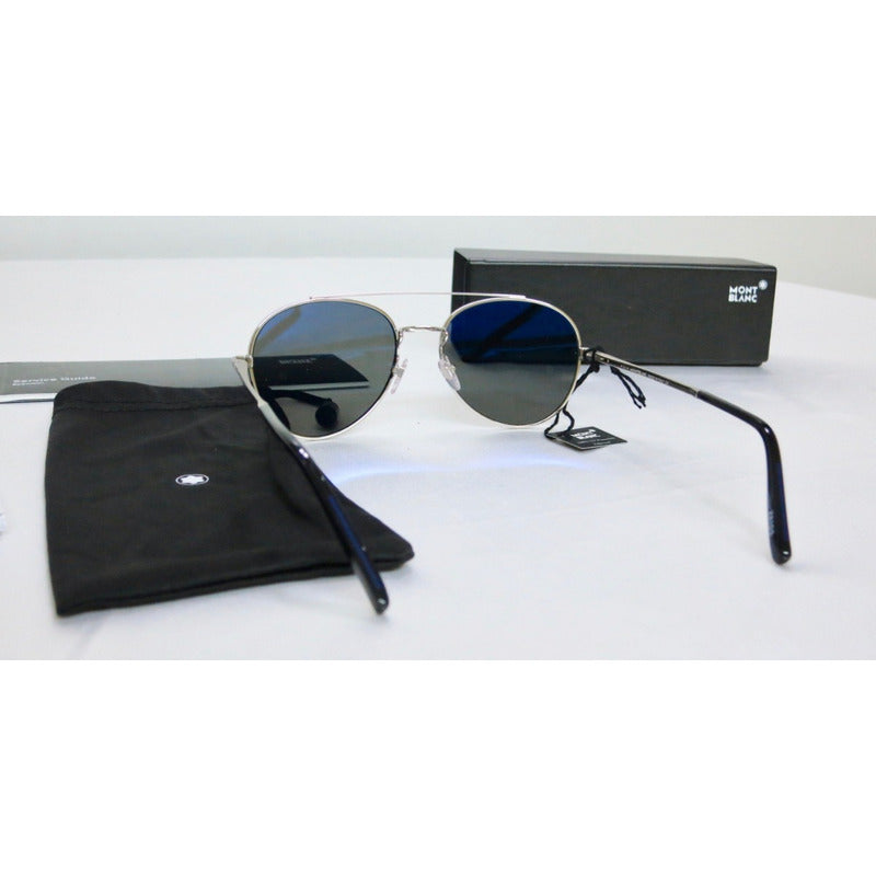 Lentes De Sol Mont Blanc Mb605s Metal Pilot Polarized 56mm