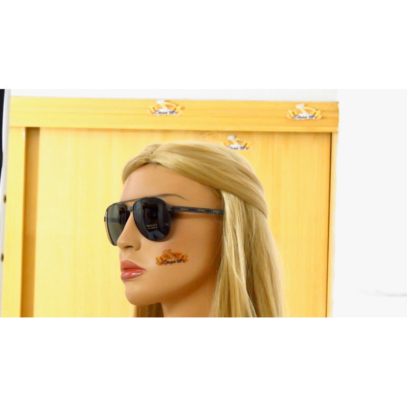 Lentes De Sol Versace Ve2209 Logo Fashion Pilot 58mm Suns