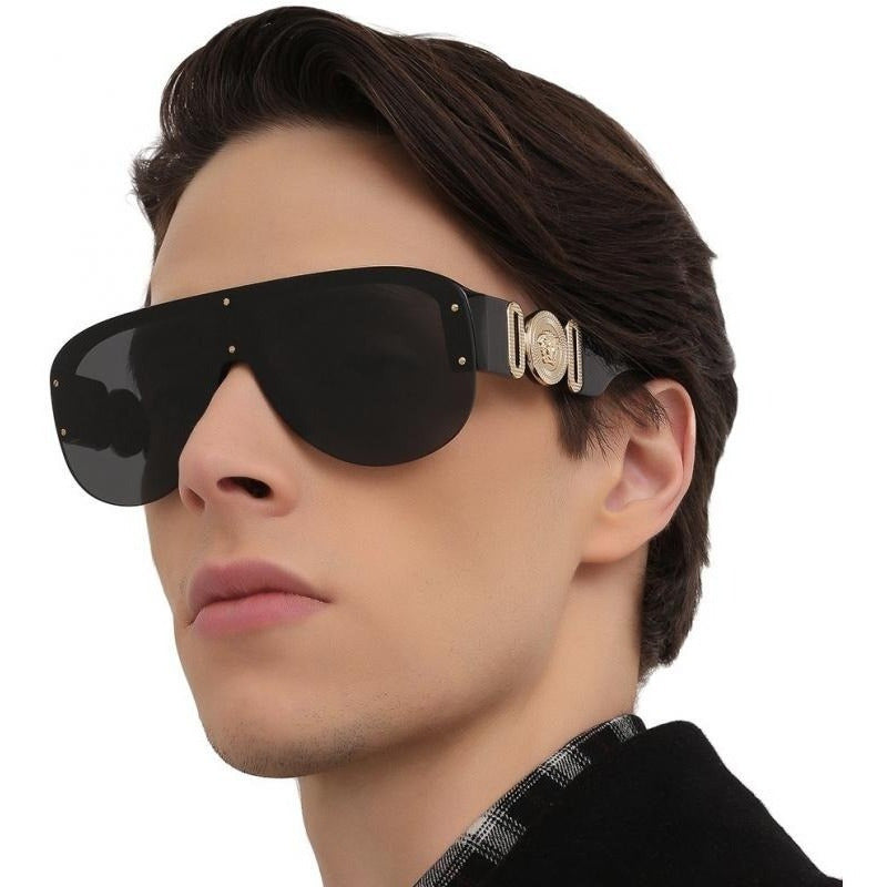 Lentes Sol Versace Ve4391 Shield Medusa Italy 48mm Suns