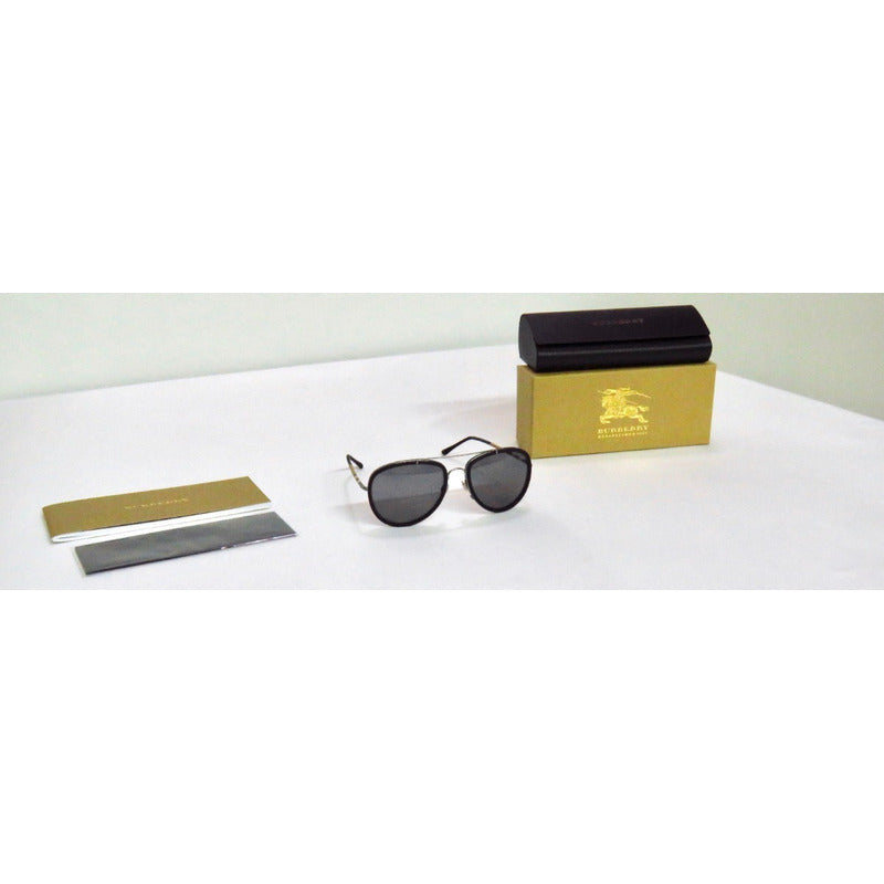 Lentes De Sol Burberry Be3090q Classic Pilot Polarized 57mm