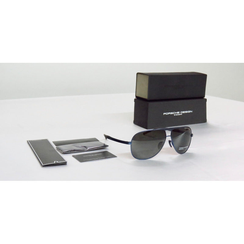 Lentes Sol Porsche Design P8657 Titanium Pilot 62mm Suns