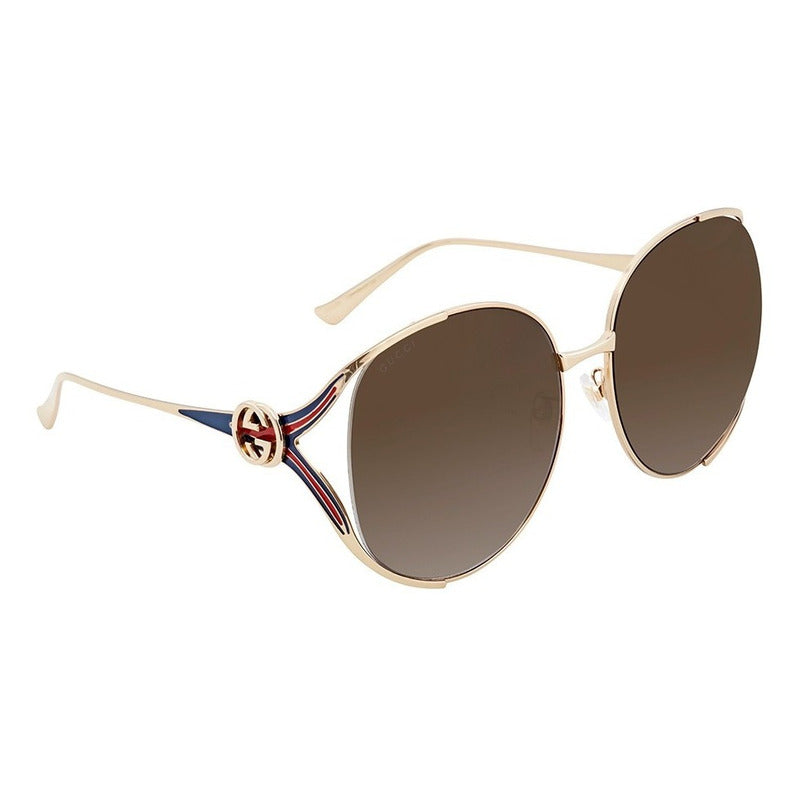 Lentes Sol Gucci Gg0225s Iconic Round Oversized 63mm Suns