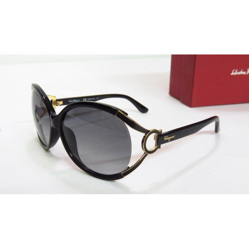 Lentes Gafas De Sol Ferragamo Sf600s Black Mujer Italy 61mm