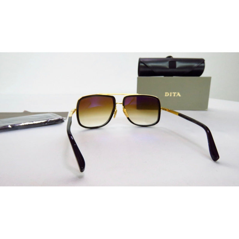 Lentes Gafas De Sol Dita Mach One Drx-2030-b 18k Gold - Blk Rockstar Made In Japan