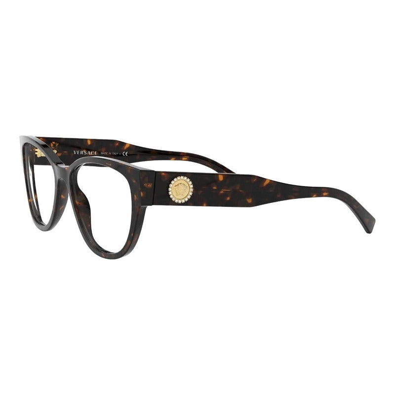 Lentes Versace Ve3281ba Soft Cat Eye Armazón Oftálmico 53mm