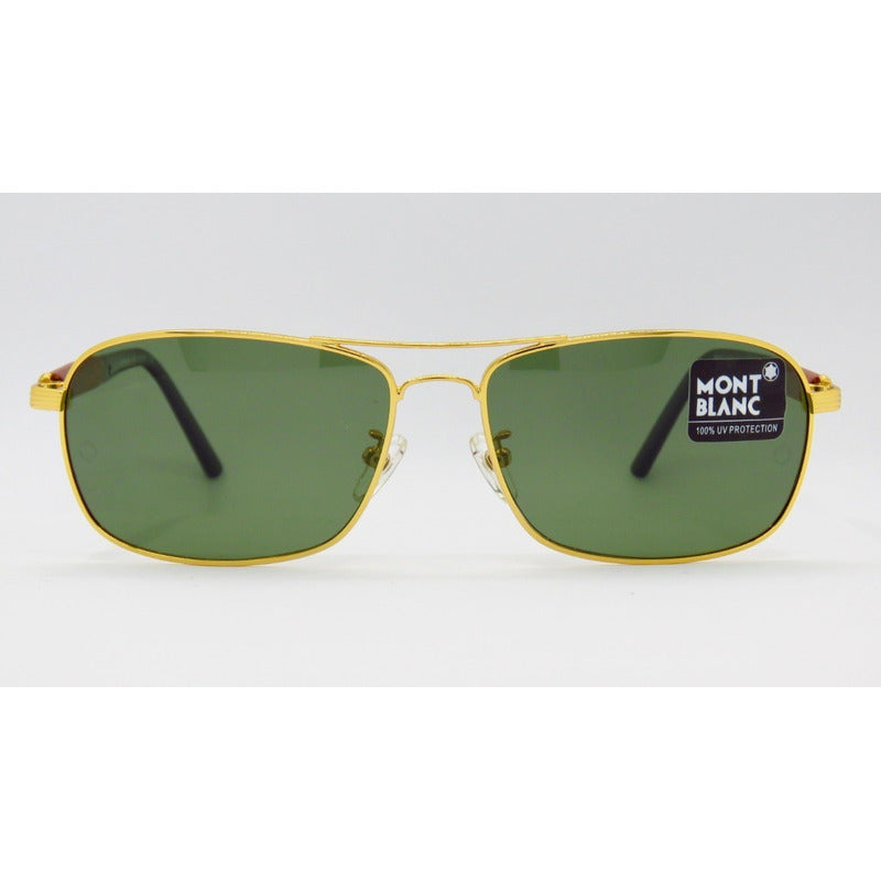 Lentes Mont Blanc Mb410s Goldish Frame Polarized Italy 61mm