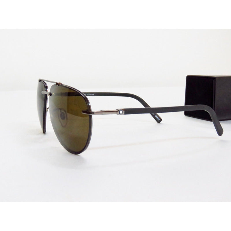 Lentes Sol Mont Blanc Mb596s-f Classic Pilot Italy 62mm Suns