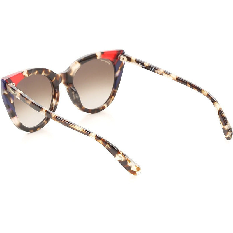 Lentes Sol Ferragamo Sf867s Marbled Cat Eye Mujer Italy 50mm