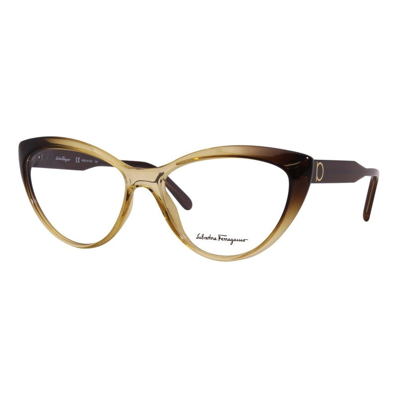 Lentes Ferragamo Sf2853 Buckle Cat Eye Armazón Otálmico 56mm
