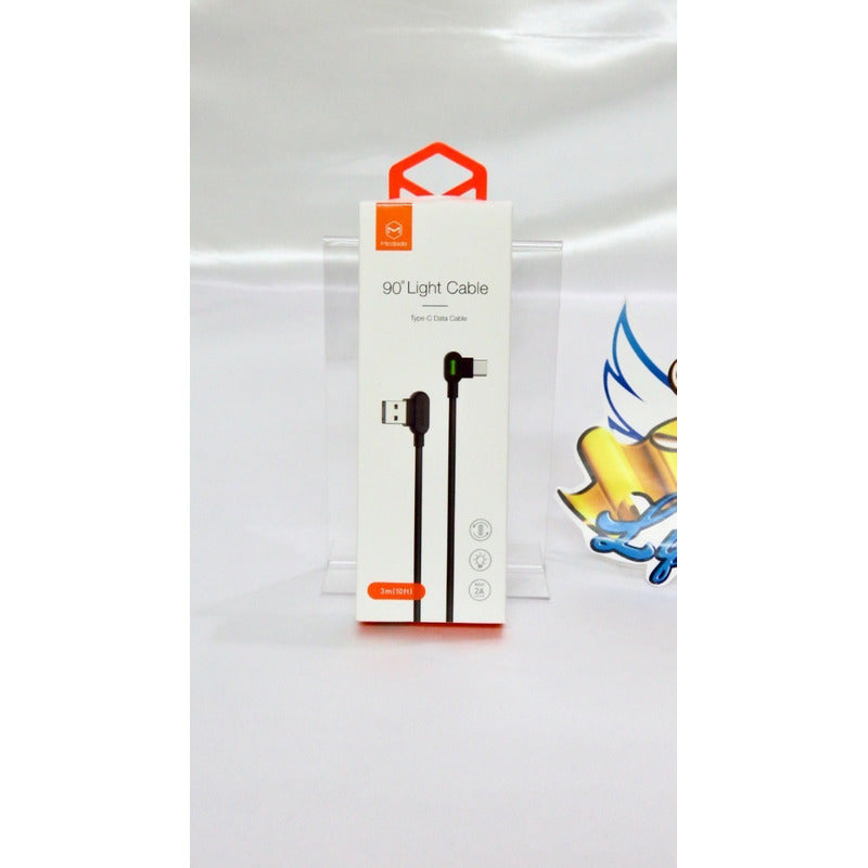 Cable Mcdodo Usb Tipo C Led 3 Metros 90º Gamer Carga Rápida