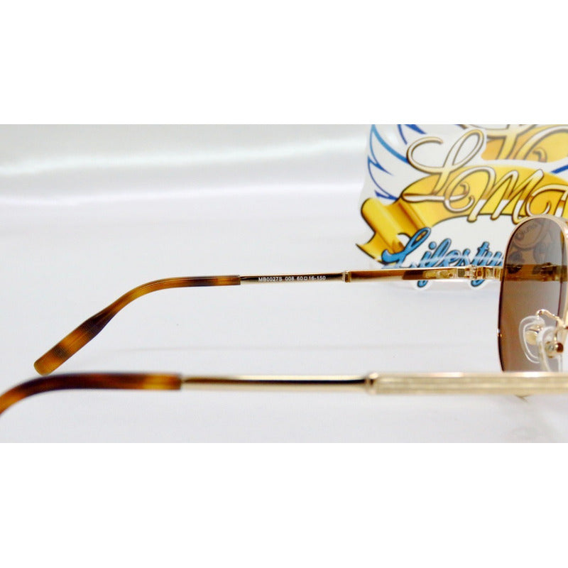 Lentes Sol Mont Blanc Mb0027s Classic Iconic Pilot 60mm Suns