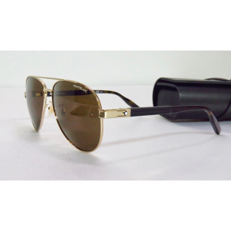Lentes Sol Mont Blanc Mb0032s Iconic Pilot Italy 61mm Suns