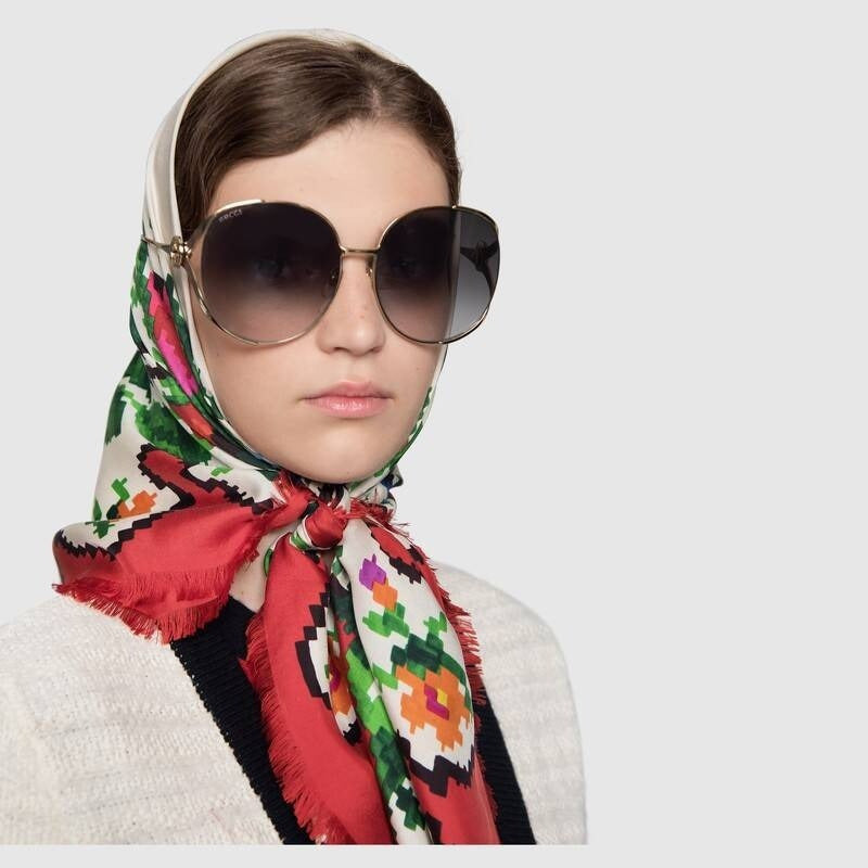 Lentes Sol Gucci Gg0225s Iconic Round Oversized 63mm Suns