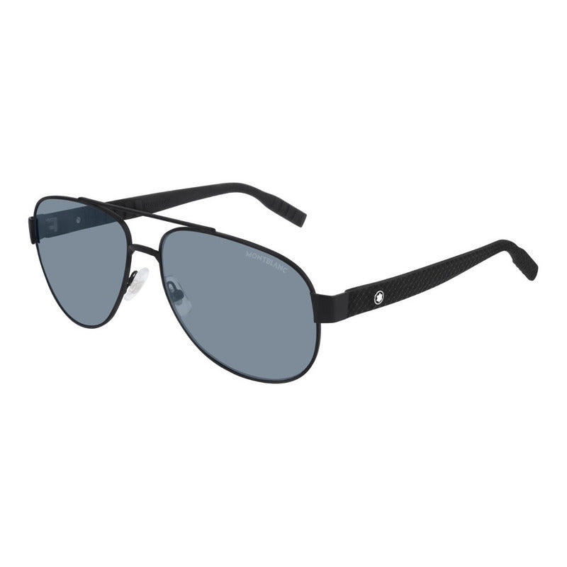Lentes De Sol Mont Blanc Mb0064s Modified Pilot Italy 60mm