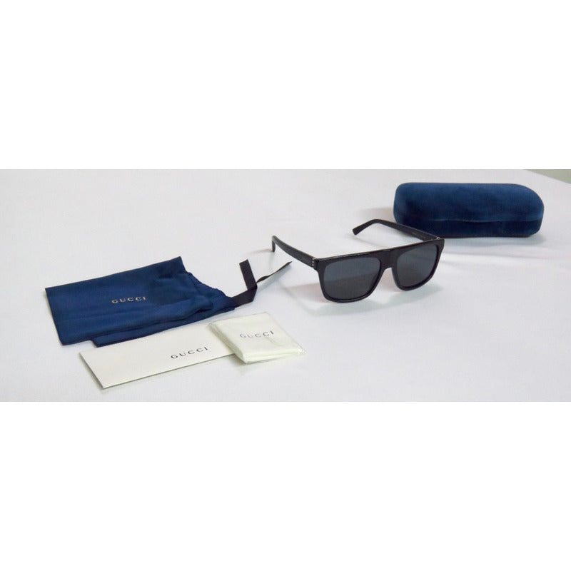 Lentes De Sol Gucci Gg0450s Luxury Rectangle Italy 57mm Suns
