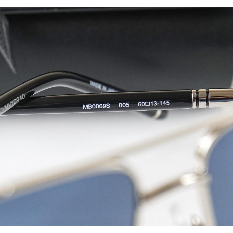 Lentes De Sol Mont Blanc Mb0069s Modified Pilot Japan 60mm