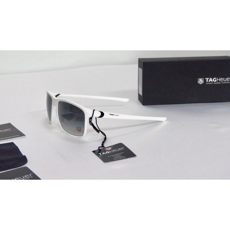 Lentes Gafas De Sol Tag Heuer Th6042 White Sport France 59mm