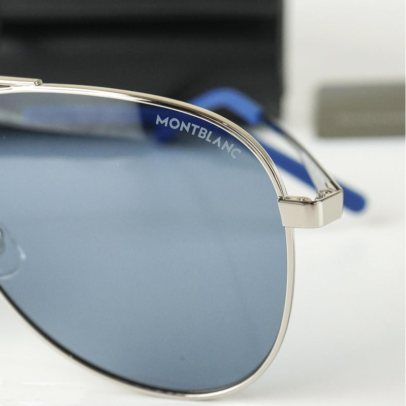 Lentes De Sol Mont Blanc Mb0103s Iconic Pilot Japan 59mm