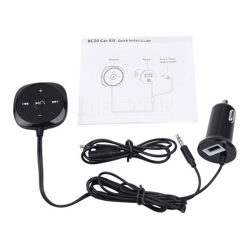 Receptor Bluetooth 4.0 Smart Control Micrófono Manos Libres Aux 3.5 Mm Automóvil