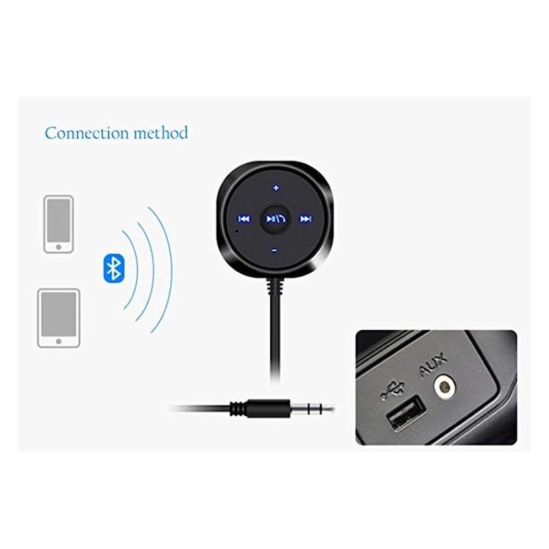 Receptor Bluetooth 4.0 Smart Control Micrófono Manos Libres Aux 3.5 Mm Automóvil