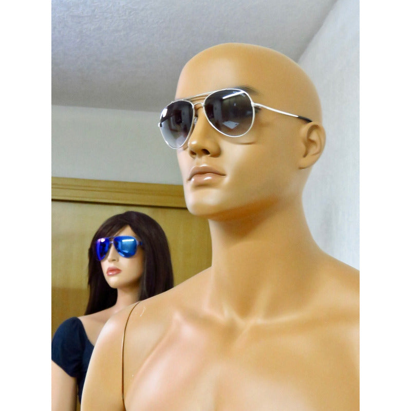 Lentes De Sol Tom Ford Ft0497 Indiana Silver Pilot 60mm Suns