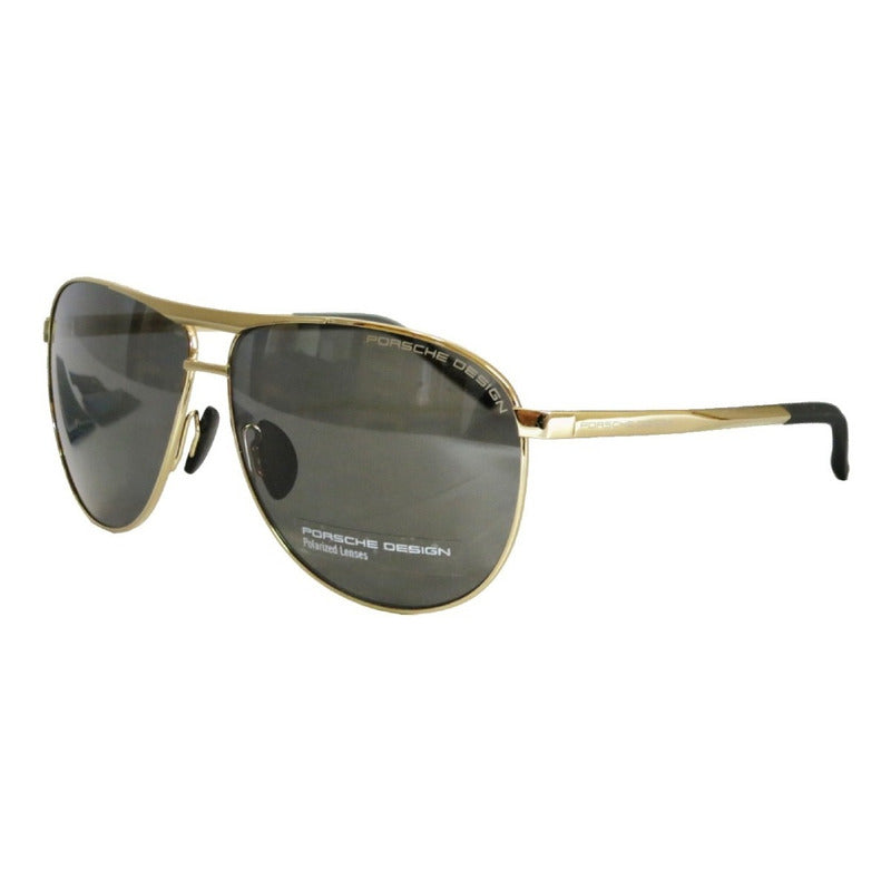 Lentes Sol Porsche Design P8642 Titanium Polarized 62mm