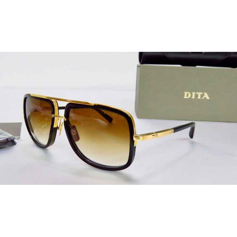 Lentes Gafas De Sol Dita Mach One Drx-2030-b 18k Gold - Blk Rockstar Made In Japan