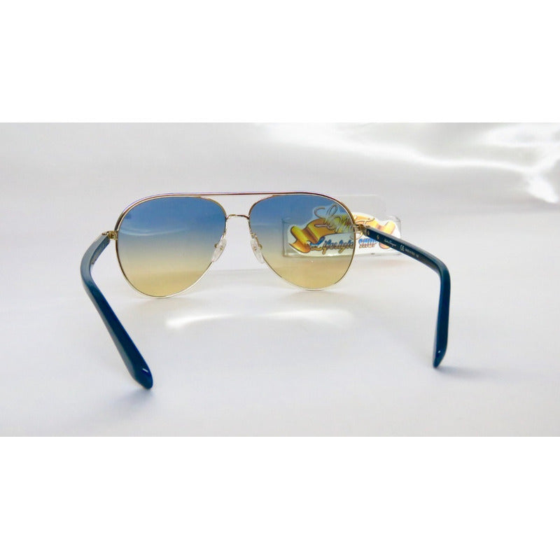 Lentes De Sol Ferragamo Sf163s Metal Pilot Italy 60mm Suns