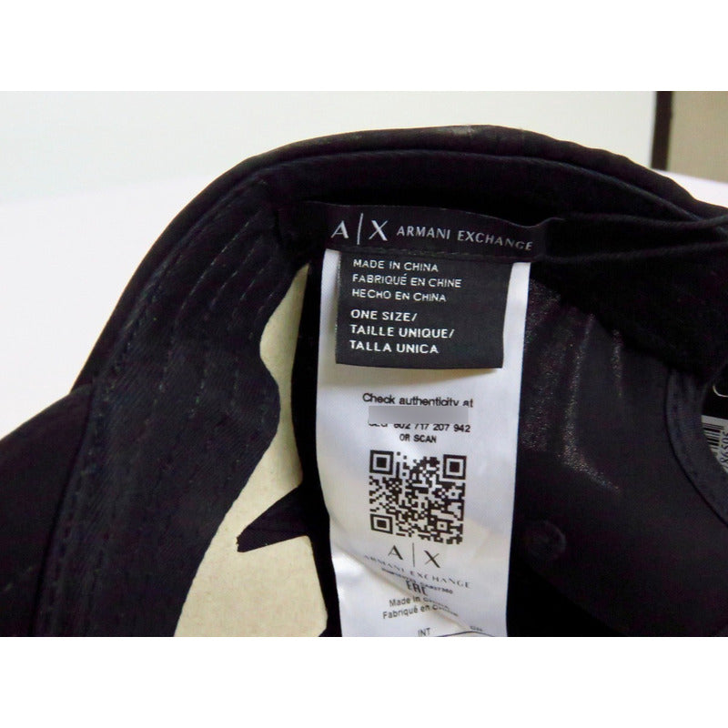 Gorra Armani Exchange Rubber Logo Hat Premium 100% Authentic
